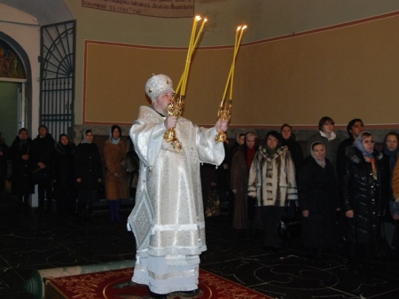 Божественная литургия в Большом соборе Донского монастыря на Обрезание Господне